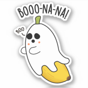 Boo-nana Funny Ghost Banana Pun Klistermärken