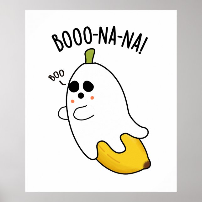 Boo-nana Funny Ghost Banana Pun Poster (Framsidan)