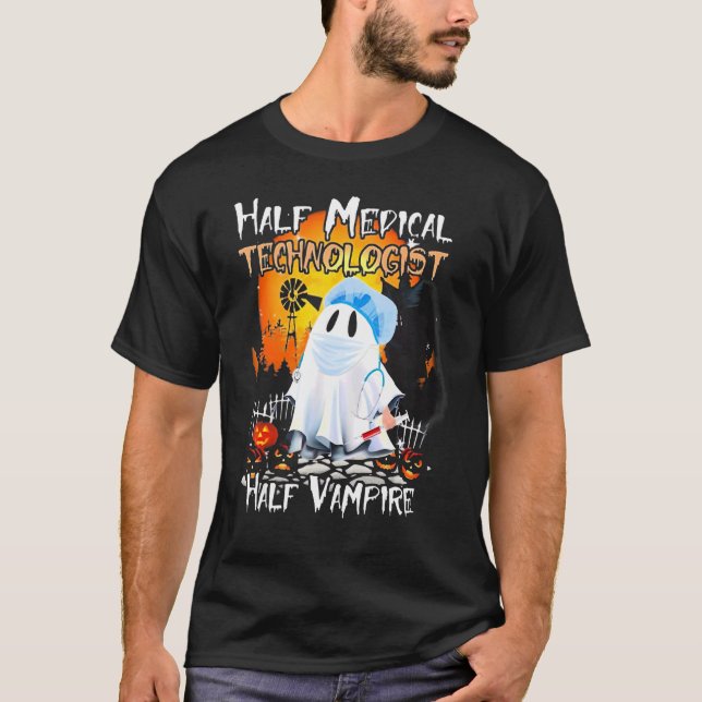 Boo Nurse halv medicintekniker, halv Vampyre H T Shirt (Framsida)