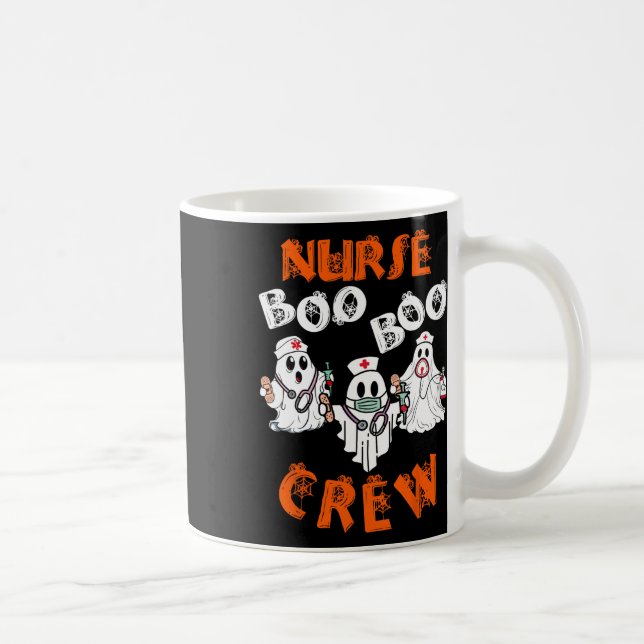 Boo Nurse SCrub Funny Ghost Halloween Costumes Wom Kaffemugg (Höger)