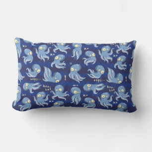 Boo Octopus Blue Kids Clothing & Décor Lumbarkudde
