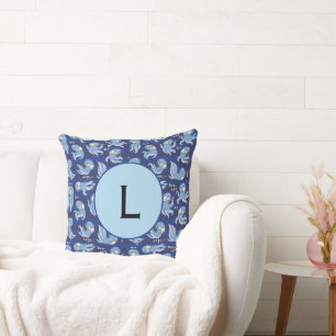 Boo Octopus Blue Kids Clothing & Décor Throw Pillo Kudde