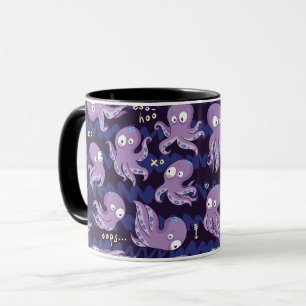 Boo Octopus Cute Lila Kids Clothing & Décor Mugg