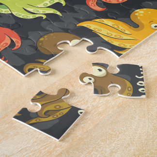 Boo Octopus Cute Multifärgad Kids Clothing & Décor Pussel