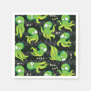 Boo Octopus Grönt Kids Clothing & Décor Pappersservett