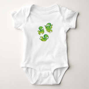 Boo Octopus Grönt Kids Clothing & Décor T Shirt