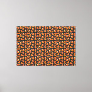 Boo Octopus Orange & Black Kids Clothing & Décor Canvastryck
