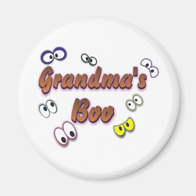 BOO ÖGA GRANDMA MAGNET (Framsidan)