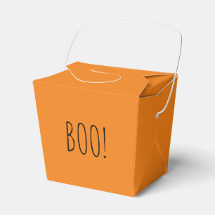 Boo orange, enkel typografi, roligt Halloween Presentaskar