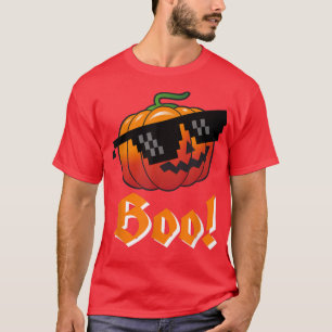 Boo Orange Pumpkin Sunglass T Shirt