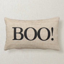 BOO på Burlap Halloween Pillow Lumbarkudde