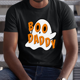 Boo pappa Far Ghost Halloween White T Shirt