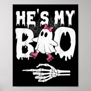 Boo par matchande spöke halloween rullskridsko poster