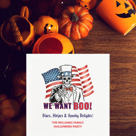 Boo Patriotic Halloween Costume Party Pappersservett