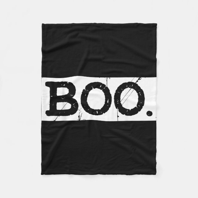 Boo plågad retro spöke halloween estetik  fleecefilt (Framsidan)