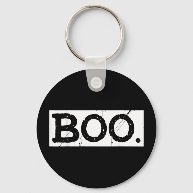 Boo plågad retro spöke halloween estetik  nyckelring (Framsida)