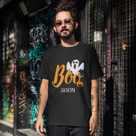 Boo pumkin jack-o-lantern Halloween Namn T Shirt