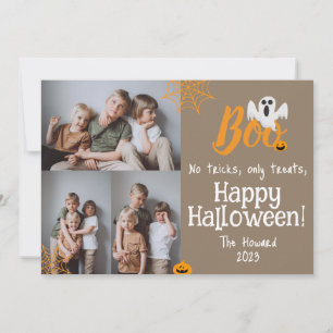 Boo pumpa jack-o-lantern Halloween fotokollage Julkort