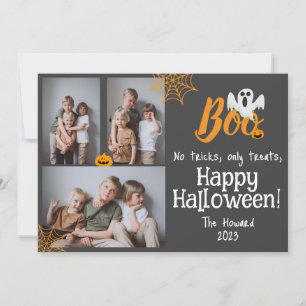 Boo pumpa jack-o-lantern Halloween fotokollage Julkort
