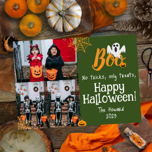 Boo pumpa jack-o-lantern Halloween fotokollage Julkort
