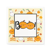 Boo Pumpkin Halloween fest Napkins