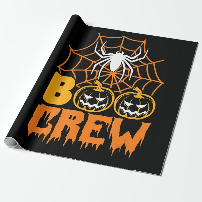 Boo Pumpkin Halloween Spider Nurse Halloween fest Presentpapper (Utrullad)