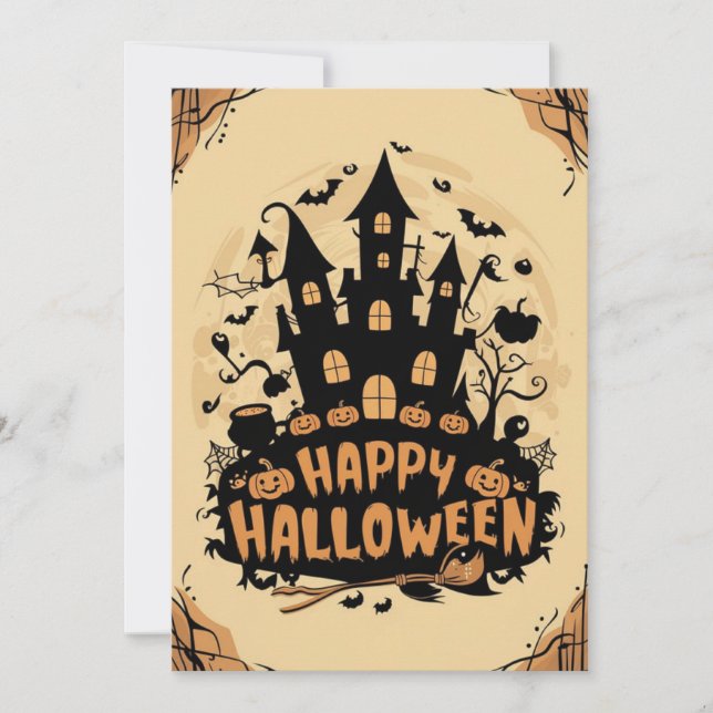 Boo Pumpkin Happy halloween-kort Julkort (Framsida)