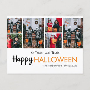 Boo pumpkin jack-o-lantern Halloween Photo Collage Helg Vykort