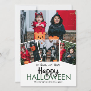 Boo pumpkin jack-o-lantern Halloween Photo Collage Julkort