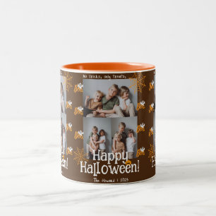 Boo pumpkin jack-o-lantern Halloween Photo Collage Två-Tonad Mugg