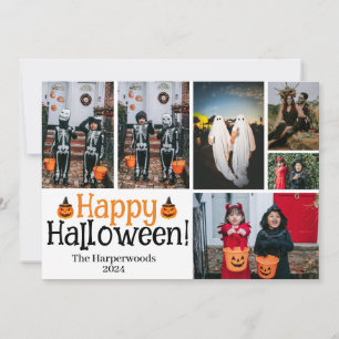 Boo Pumpkin Jack o lantern Spooky Photo Halloween Julkort