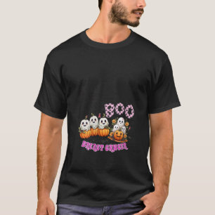 Boo Pumpkin Rosa Ribbon Funny Breast Cancer Hallow T Shirt