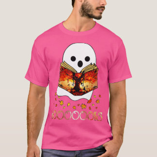 Boo Read Bokar Bibliotek Funny Boooks Ghost Hallow T Shirt