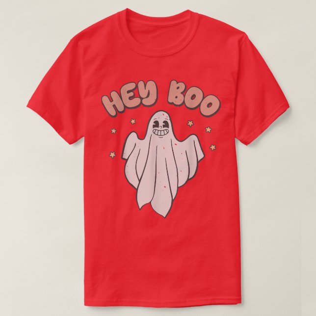 Boo Retro Cute Ghost Halloween Fall Season Pas T Shirt (Design framsida)