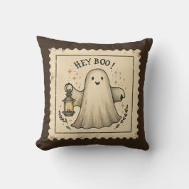 Boo Retro Ghost Pillow - Cute Vintage Kudde