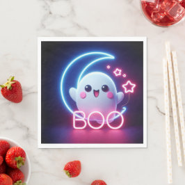 BOO Rosa Halloween Ghost Pappersservett