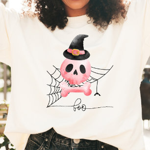 Boo & Rosa skalle Halloween T Shirt