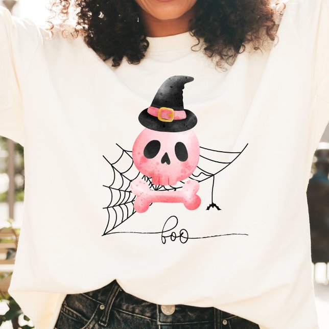 Boo & Rosa skalle Halloween T Shirt (Skapare uppladdad)
