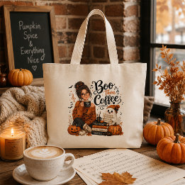Boo Sedan Kaffe Halloween Musiklärare Jumbo Tygkasse
