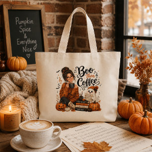 Boo Sedan Kaffe Halloween Musiklärare Jumbo Tygkasse