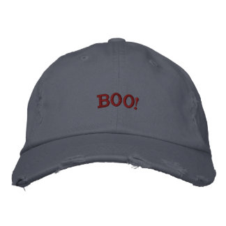 Boo! Skottland Blå Distressed Kuslig Säsong Tema Broderad Keps