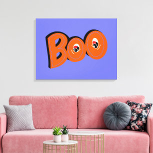 Boo Skrämde jag dig Typography Teckning Art Canvastryck