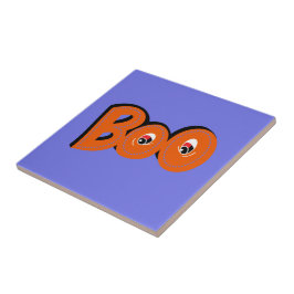 Boo Skrämde jag dig Typography Teckning Art Kakelplatta