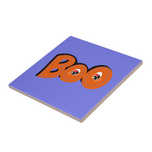Boo Skrämde jag dig Typography Teckning Art Kakelplatta