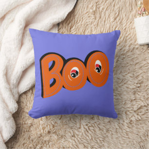Boo Skrämde jag dig Typography Teckning Art Kudde