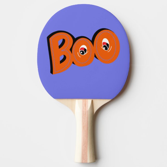 Boo Skrämde jag dig Typography Teckning Art Pingisracket (Framsidan)