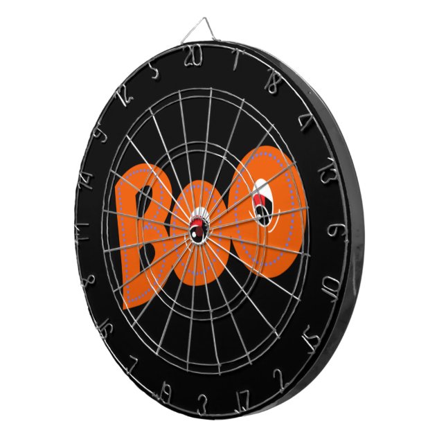 Boo Skrämt jag dig för Typography Teckning Art Darttavla (Högra Framsidan)