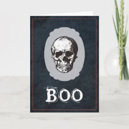 Boo Skull Halloween Kort