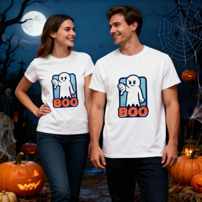 Boo som inte godkänner Grumpy Halloween Ghost Desi T Shirt (Skapare uppladdad)