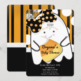 Boo Söt Flick Ghost Halloween Kids Baby Shower Inbjudningar